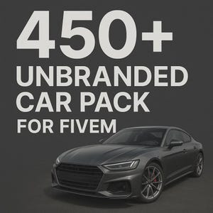 450+ merkloze auto's voor FiveM | Ontdaan en geoptimaliseerd | Geen logo's | GTAV-uitbreidingspakket