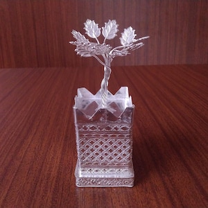 German Silver Tulsi|German Silver Tulsi Plant for gift| Home Decor| Tulsi for Krishna Pooja | Vrindavan Tulsi| /housewarming return gift