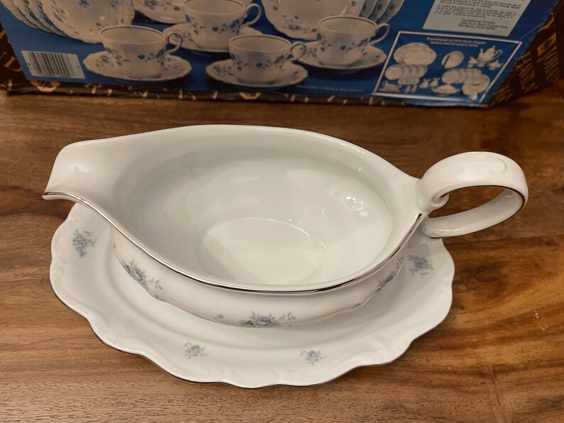 Vintage Johann Haviland Bavaria Germany Fine China Set, Blue Garland