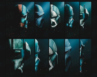 Bad Batch S3 Helmets | 8x10 Art Print