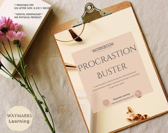 Procrastination Buster Workbook to achieve your goals (teen and adults)