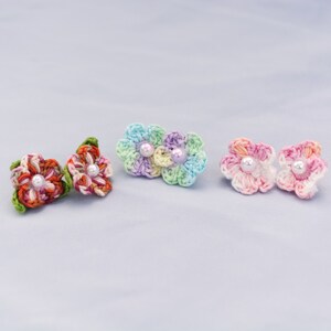 Flower crochet earrings/handmade jewelry/gift ideas/Crochet earrings/Unique gifts/adorable earrings/thanks giving gifts