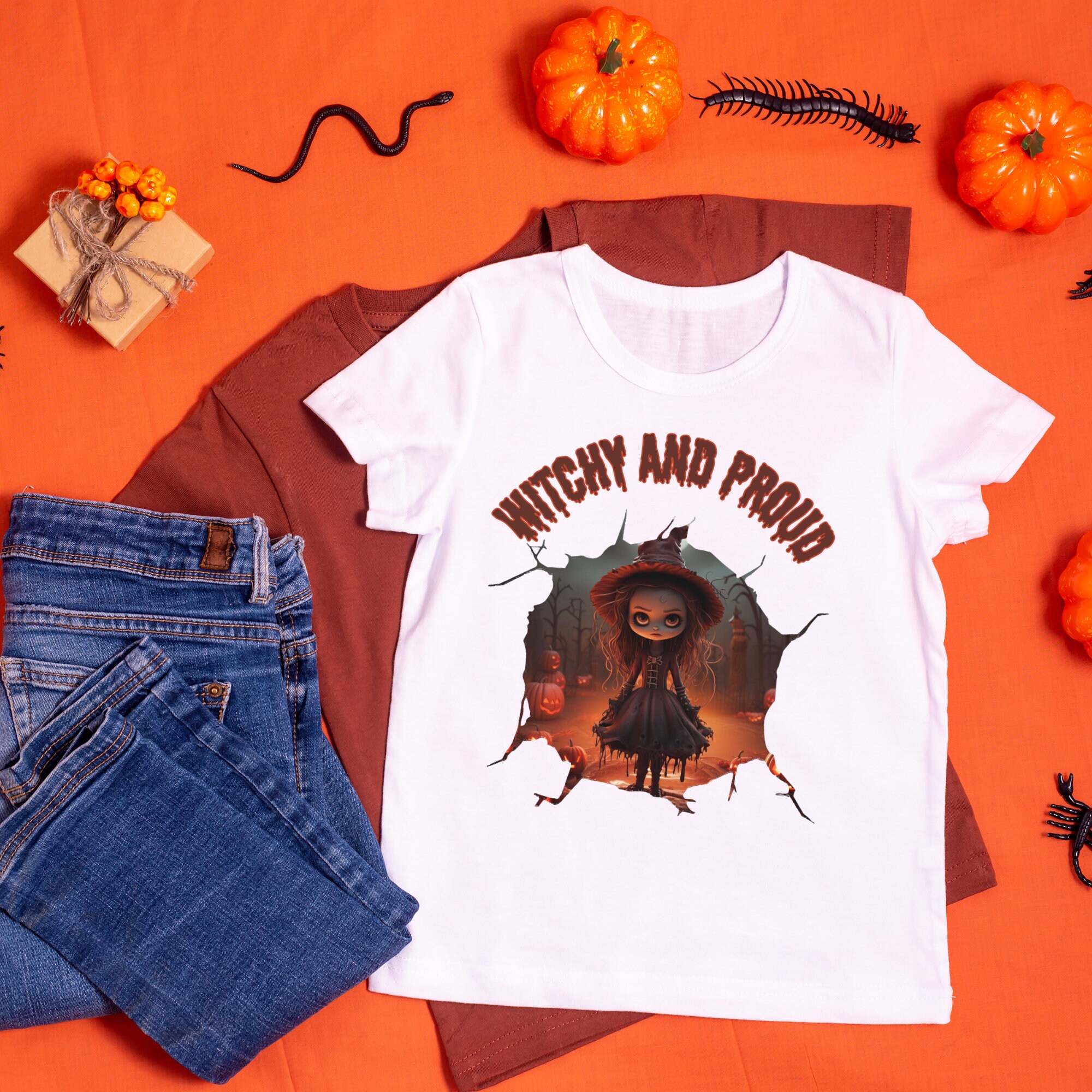 Discover Halloween t-shirt,Halloween t-shirt for women,3D t-shirt,T-shirt,Women,Halloween witch t-shirt,Witch and proud t-shirt