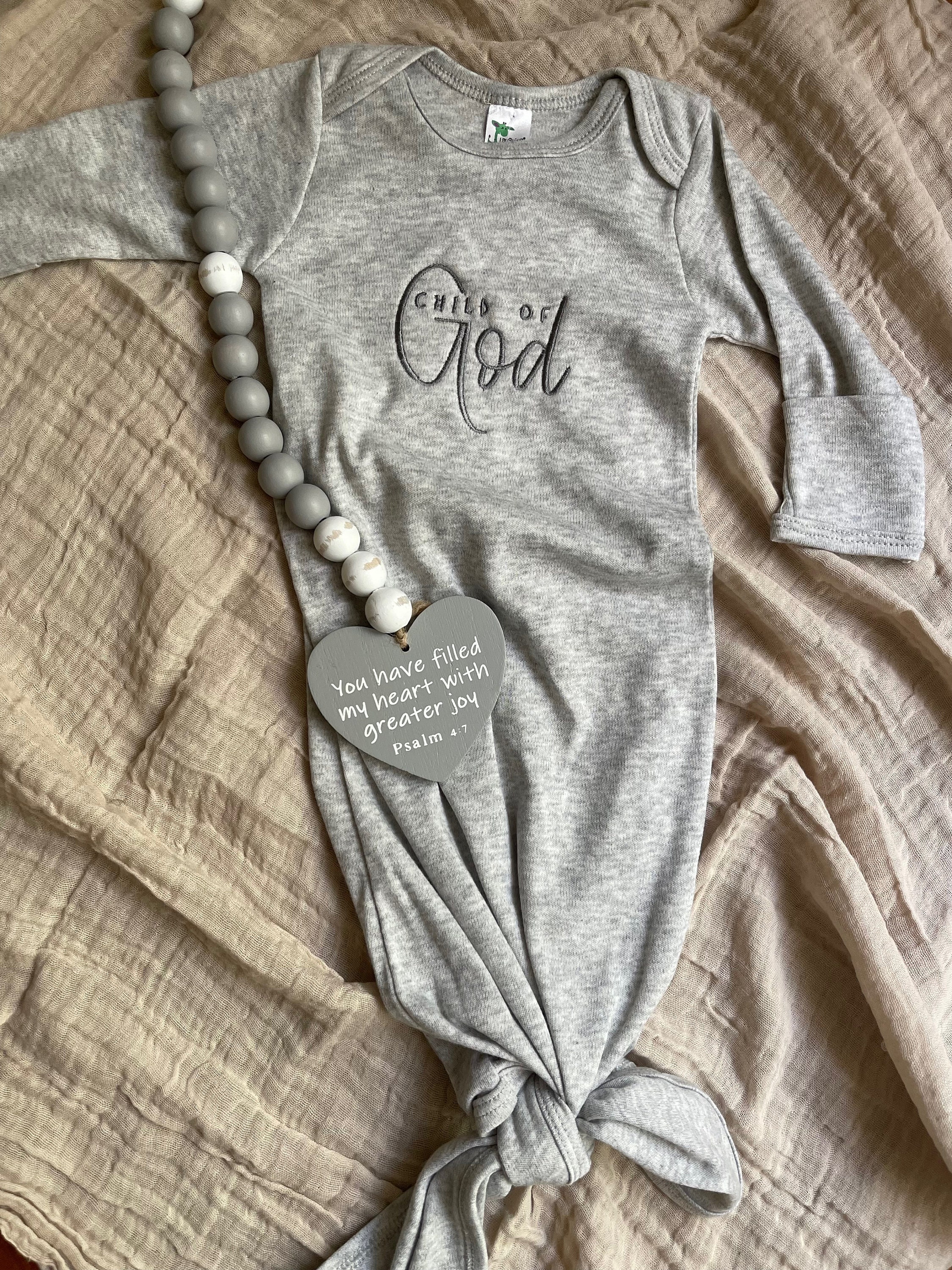 Personalized Knotted Gown Baby Clothes Must Haves, Newborn Going Home –  BabiChic