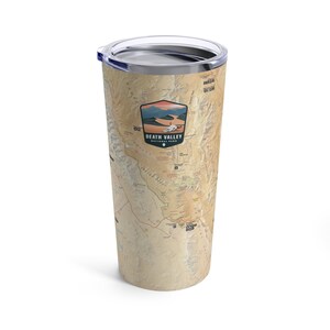 Death Valley National Park Karte, vakuumisolierter Edelstahl-Reisebecher, 590 ml
