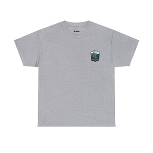 Camiseta peso-pesado unissex com mapa do Parque Nacional Great Basin