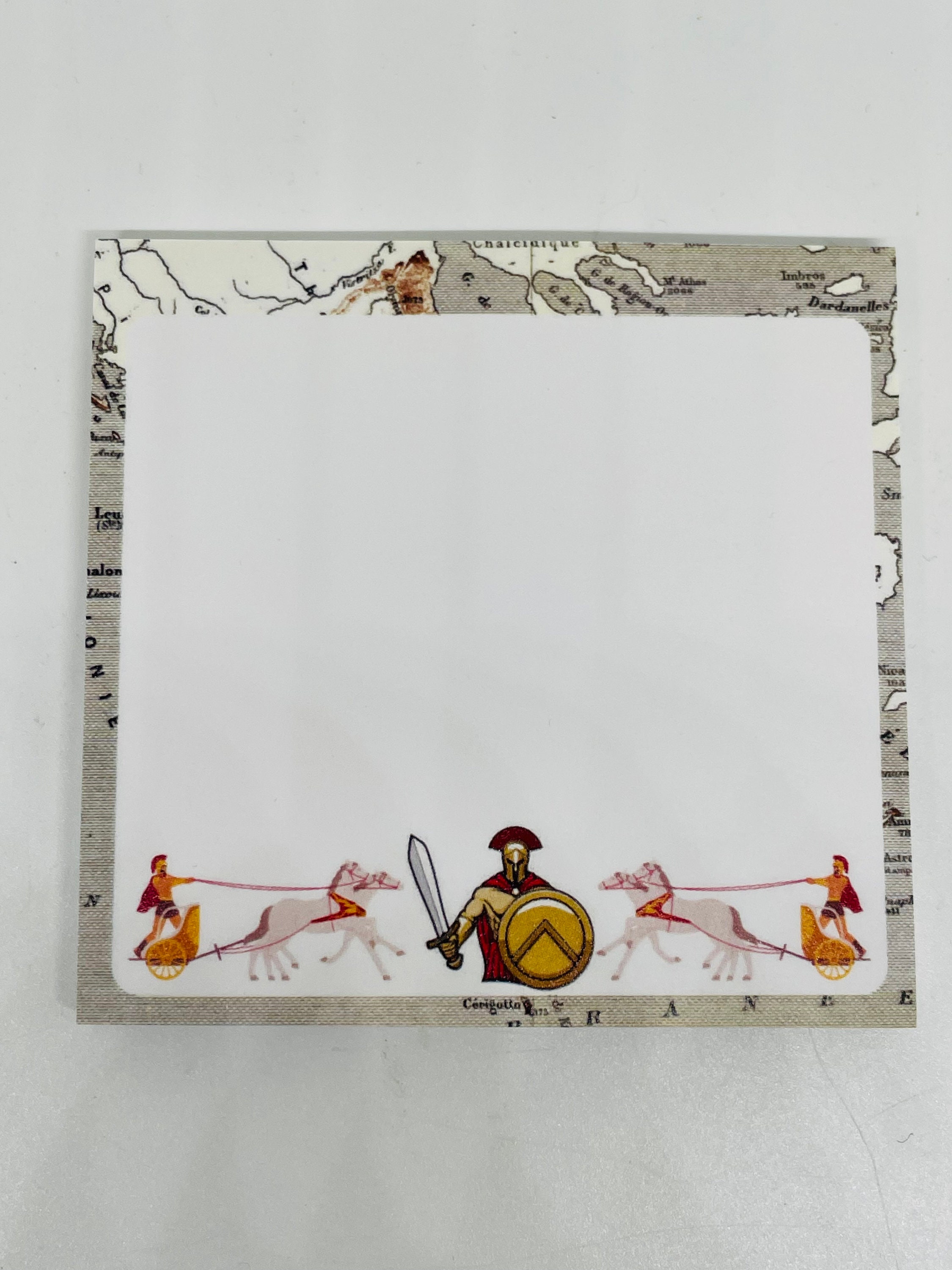 Roman Empire Chariots 3x3 sticky note gift for him, father's day gift for dad who loves history - party favor