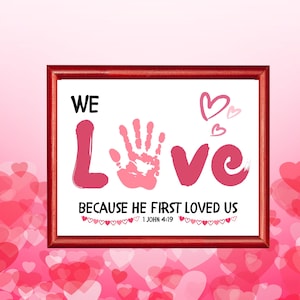 Sunday School Handprint Art bundle, Christian Craft Babies Toddlers Kids, Preschool  Activity bible verse church keepsake
