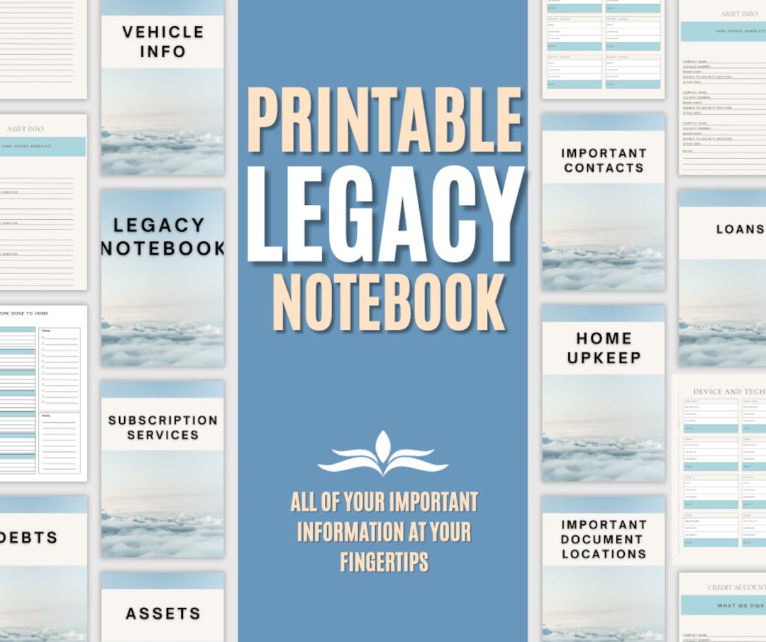 Emergency Notebook Printables