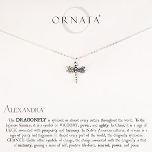 Wisdom, Luck, & Victory - Sterling Silver Dragonfly Necklace | Small
