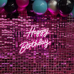 Happy Birthday Neon Sign - Party Neon Sign - Celebration Neon Sign
