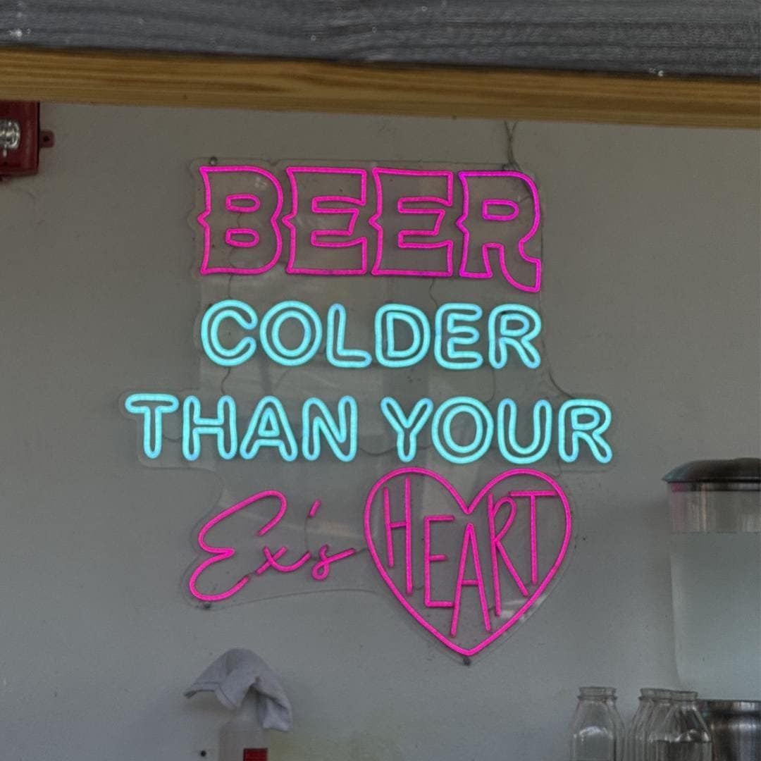 Beer Colder Than Your Ex's Heart Neon Sign - Beer Neon Sign - Love
