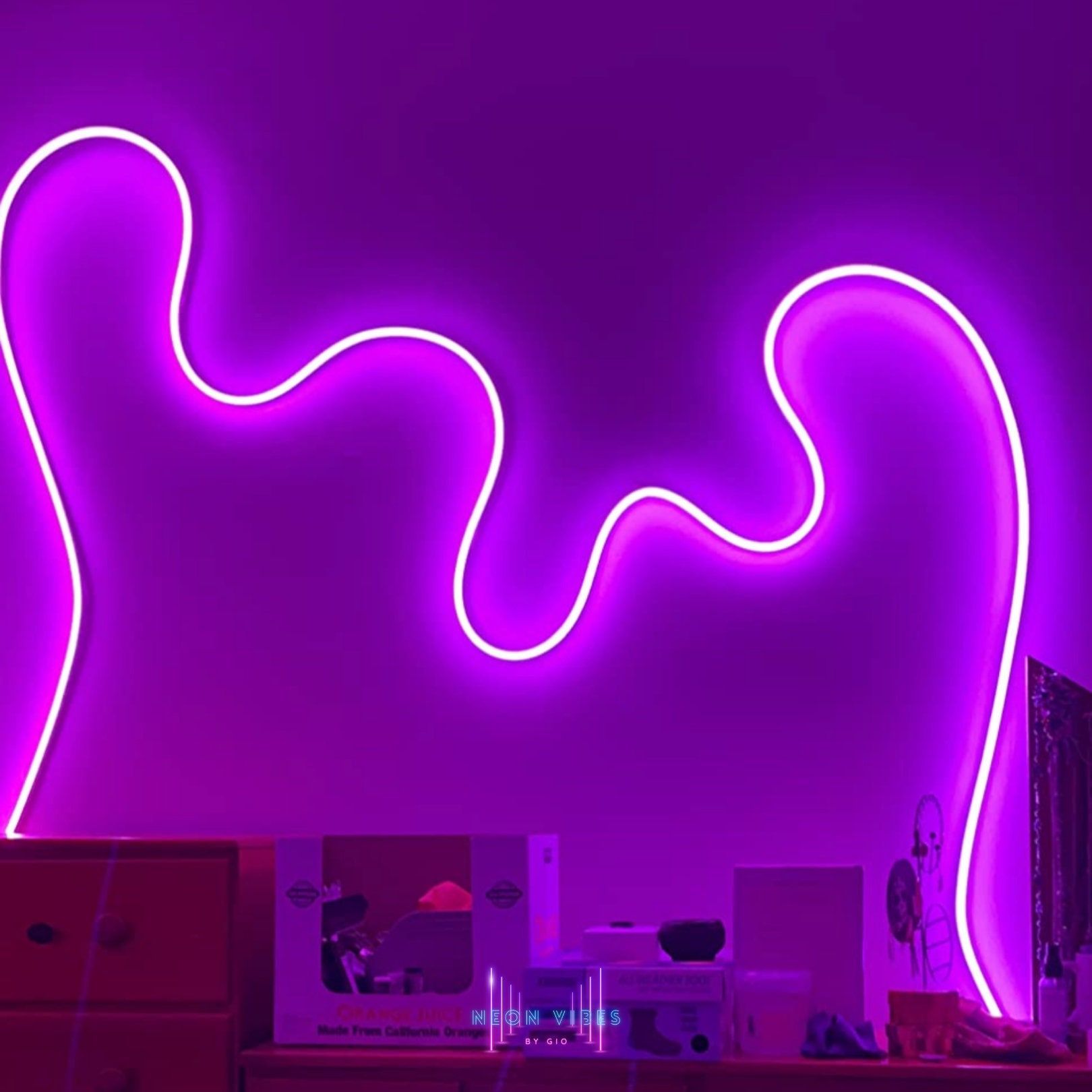 Multicolor RGB Neon Strip Lights - LED Strip Light for home decor - Color Changing Neon Strip - DIY Neon Strip Light - Aesthetic Home Decor