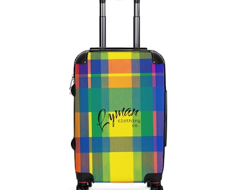 Colorful Plaid Pattern Suitcase | Bright Checked Luggage