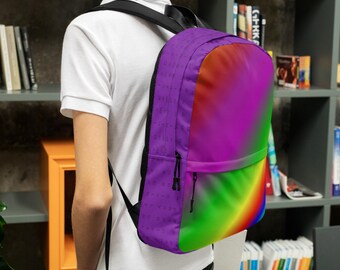 Rainbow-laptoprugzak: dagrugzak van waterbestendig polyester