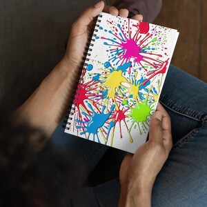 Paint Splatter Spiral Notebook