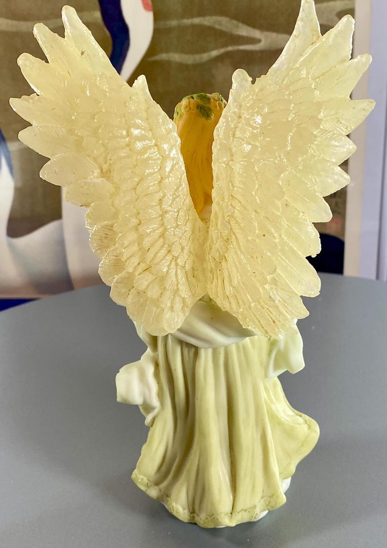 One Winged Angel Figure Vintage Praying Winged Angel Figurine in a Pink Robe. - Etsy