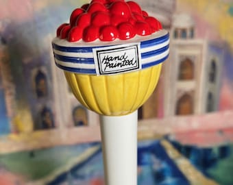 Vintage Hand Painted Life is a Bowl of Cherries Paper Towel Holder