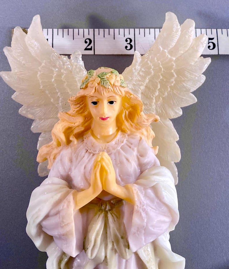 One Winged Angel Figure Vintage Praying Winged Angel Figurine in a Pink Robe. - Etsy