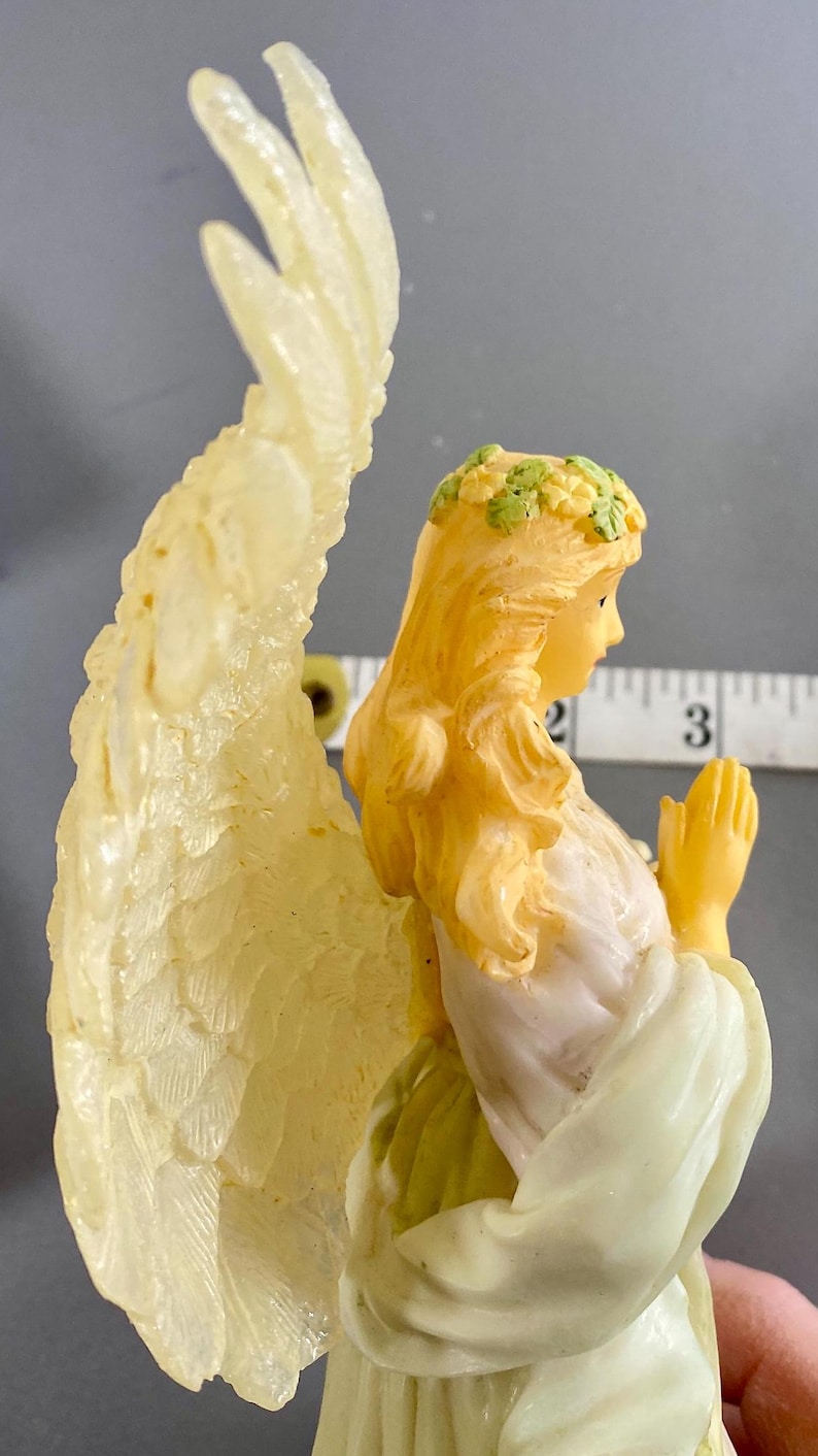 One Winged Angel Figure Vintage Praying Winged Angel Figurine in a Pink Robe. - Etsy