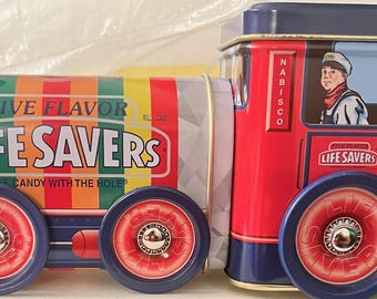 Vintage 1997 Nabisco Life Savers Train Canister
