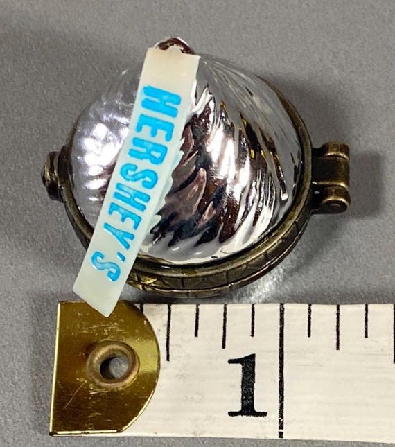 Vintage Silver Colored Porcelain Hershey's ® Kiss Hinged