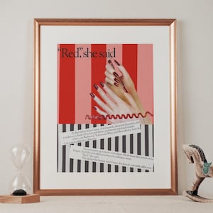 Red Nail Retro Art Photo Print, Classic Black and White Photo, Vintage Print, Photography Prints, Old Hollywood Photo, Unframed