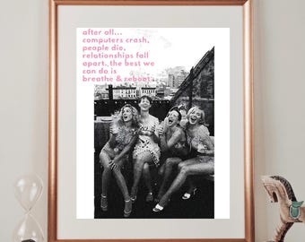 Sex and the City Print Trendy Wall Art Prints Pink Wall Art Digital Prints Bar Cart Decor Wall Prints Retro Bedroom Artsy Art  Posters