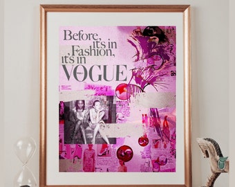 Fashion Model Retro Art Print - PRINTED POSTER - Trendy College Apartment Decor - Wall Art Poster - City Girl Art - Bar Cart Decor- NYC