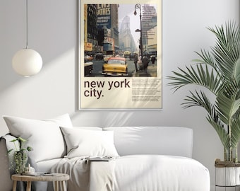 Vintage New York City Photo Print: Classic Black and White (Unframed)