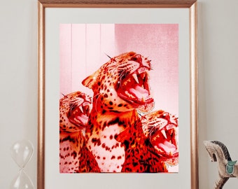 Aesthetic Tiger Print - PRINTED POSTER - Trendy College Apartment Decor - Gifts for him- Artsy Room Poster- Bar Cart Decor-