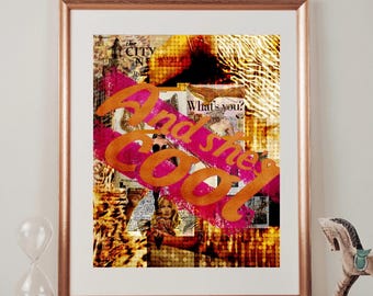 Leopard Glamour Girl Poster: Trendy Apartment Wall Art