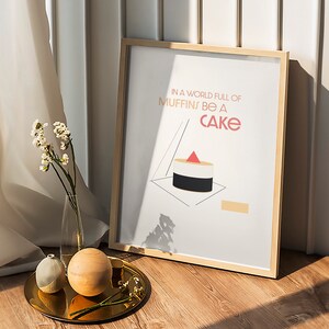 Baking Humour Wall Art | Vintage Cake Art Poster | Kitchen Wall Decor |  | Digital Download