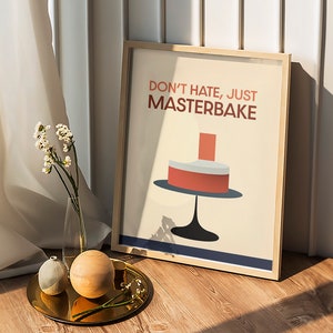 Vintage Cake Art Poster | Kitchen Wall Art | Baking Humour Wall Decor | Digital Download