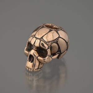 Bronze Skull Bead 1/2"