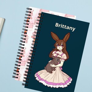 Personalized, Custom Notebook | Dotted Pages | Bookish Gift | Animal Journal | Reading Lover Stationery | Bullet Journal | A5 Notebook