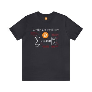 Bitcoin.  Only 21 million.  HODL.  Unisex Jersey Short Sleeve Tee