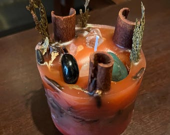 Vela de Navidad con cristales