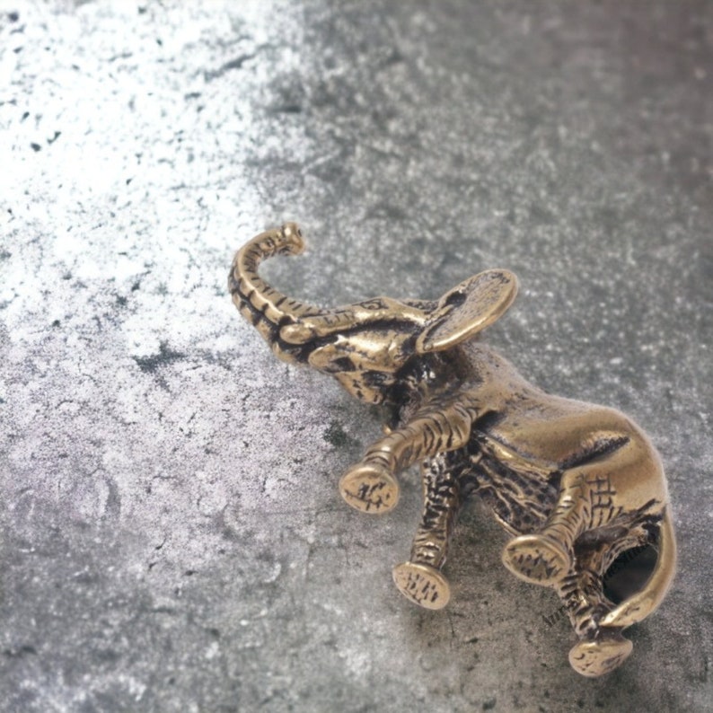 Elegant Elephant Figurine Vintage Bronze Elephant Figurine Etsy