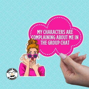 Funny sticker for writer gift for author life pop art retro sticker for novelist