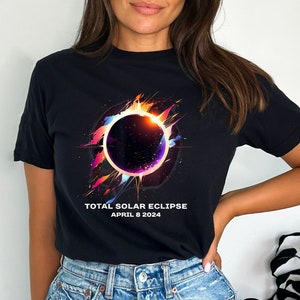 Total Solar Eclipse April 8 2024 Shirt, Spring America Eclipse Souvenir Shirt, Eclipse Event 2024 Shirt, Astronomy Lover Gift, Celestial Tee