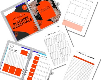 Red Planner Essentials Templates