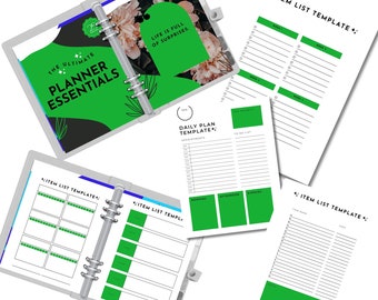 Green Planner Essentials Templates