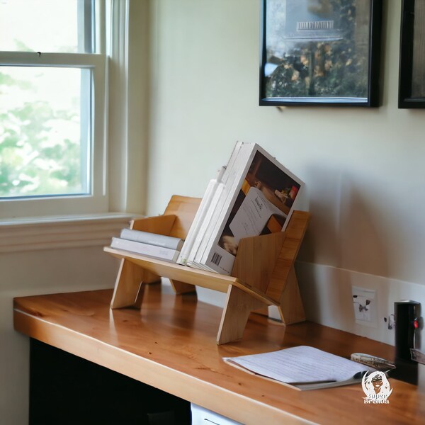 Desk With Bookshelf Etsy