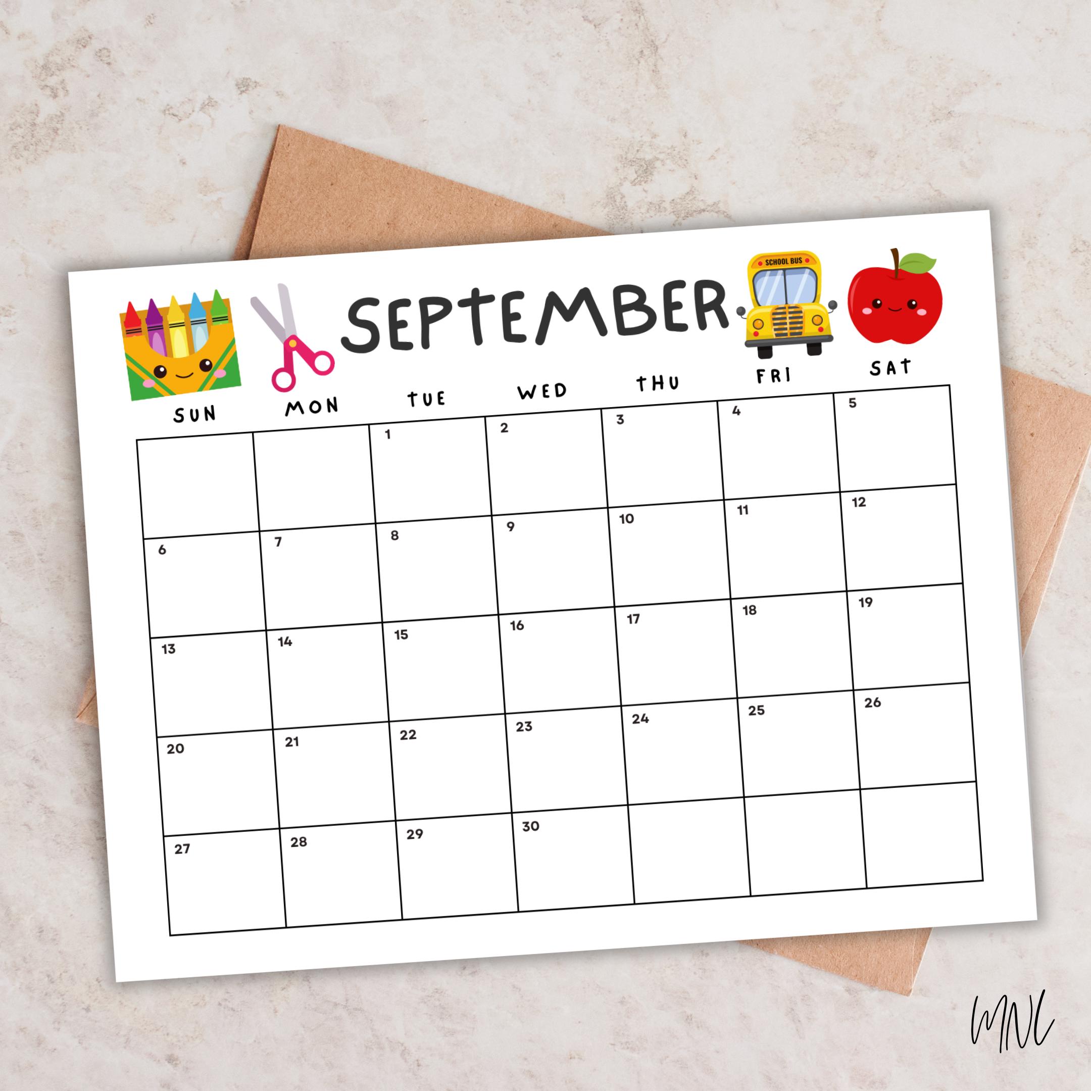 Printable Calendar 2026 for Kids Calendar 2026 Calendar Cute Calendar ...