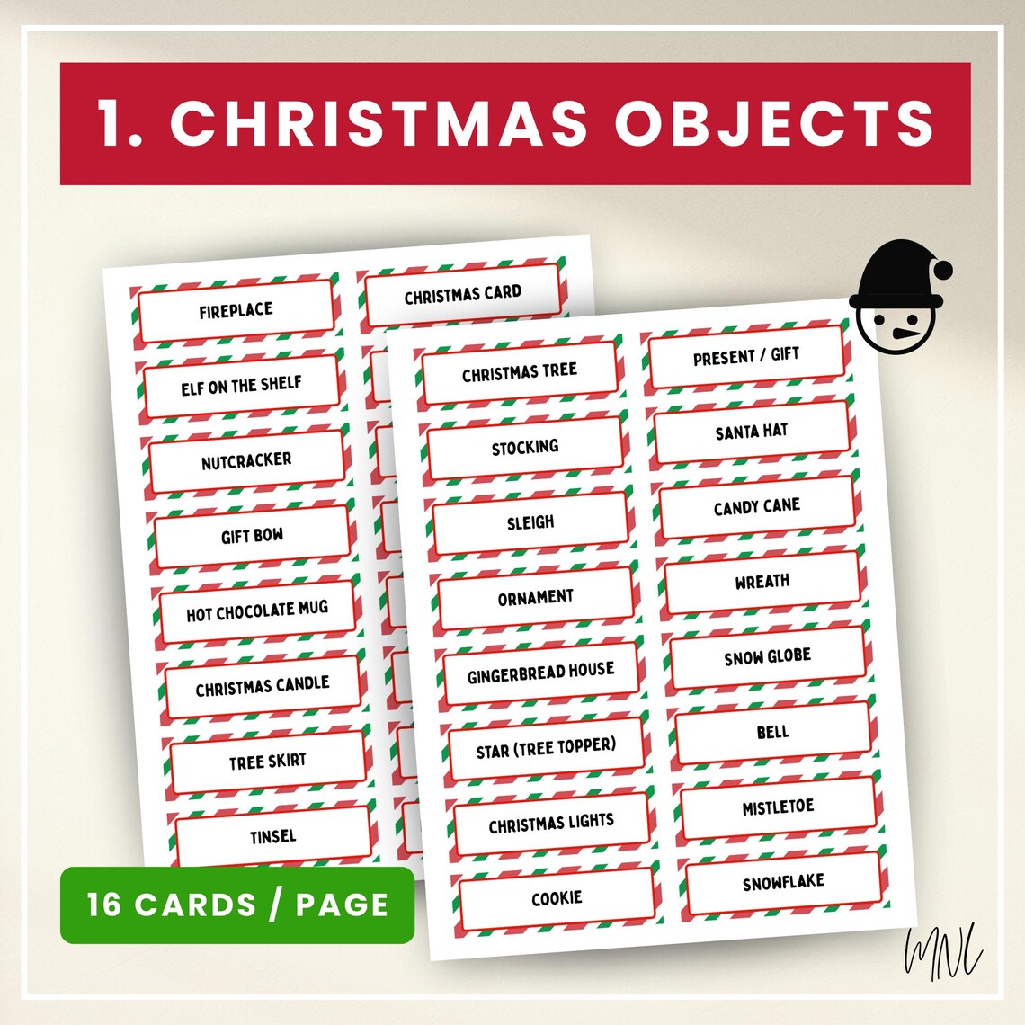 Christmas Charades for Christmas Party Game Printable Christmas Game ...