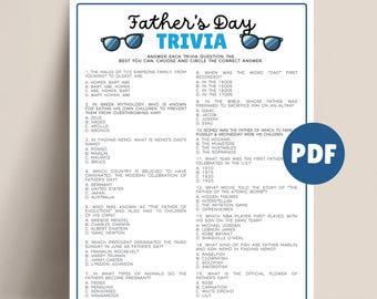 Juego de preguntas y respuestas para el Día del Padre: 15 preguntas, actividad imprimible para el Día del Padre.