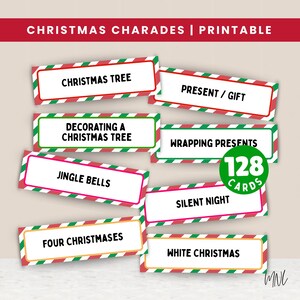 Christmas Charades for Christmas Party Game Printable Christmas Game ...