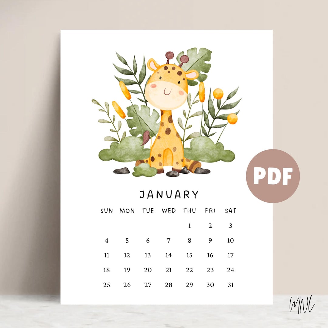 Printable Calendar 2026 for Kids Calendar 2026 Calendar Cute Calendar ...