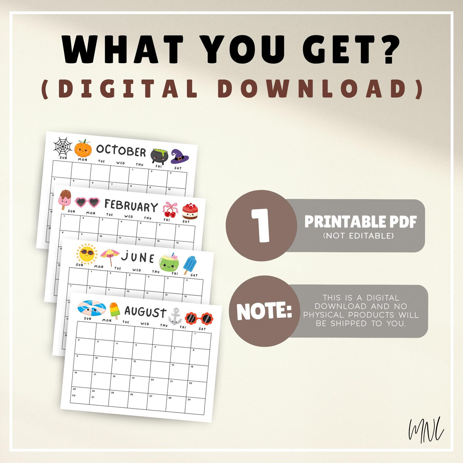 Printable Calendar 2026 for Kids Calendar 2026 Calendar Cute Calendar ...